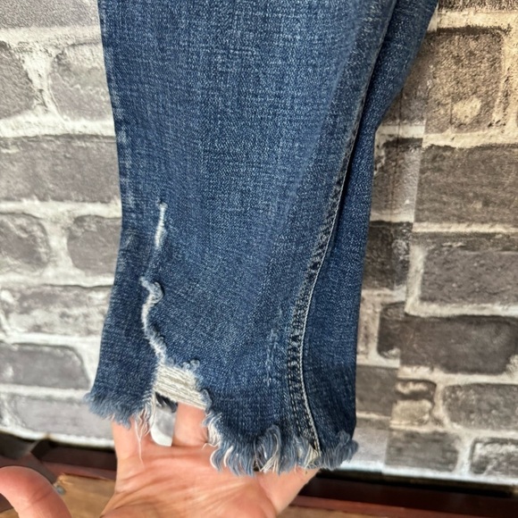 Kancan Russell Mid Rise Boyfriend Jeans distressed chewed hem - Picture 9 of 13